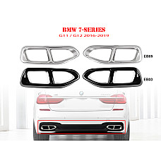 Διπλές μεταλλικές ακροφυσιές εξατμισης με αυτοκόλλητα για BMW 7 G11 G12 - EB03/EB05 - Sellzone.bg Διπλές μεταλλικές ακροφυσιές εξατμισης με αυτοκόλλητα για BMW 7 G11 G12 - EB03/EB05